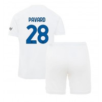 Echipament fotbal Inter Milan Benjamin Pavard #28 Tricou Deplasare 2023-24 pentru copii maneca scurta (+ Pantaloni scurti)